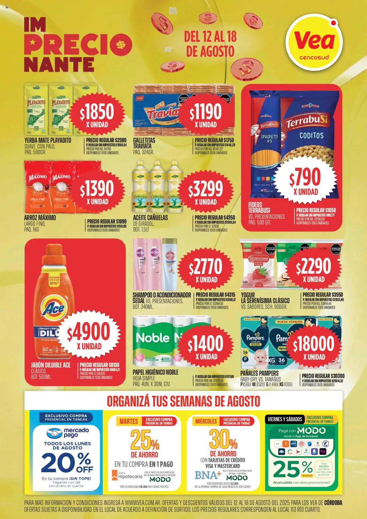 Vea Oferta imPRECIOnante Córdoba del 12/08/2025 >> Catálogo