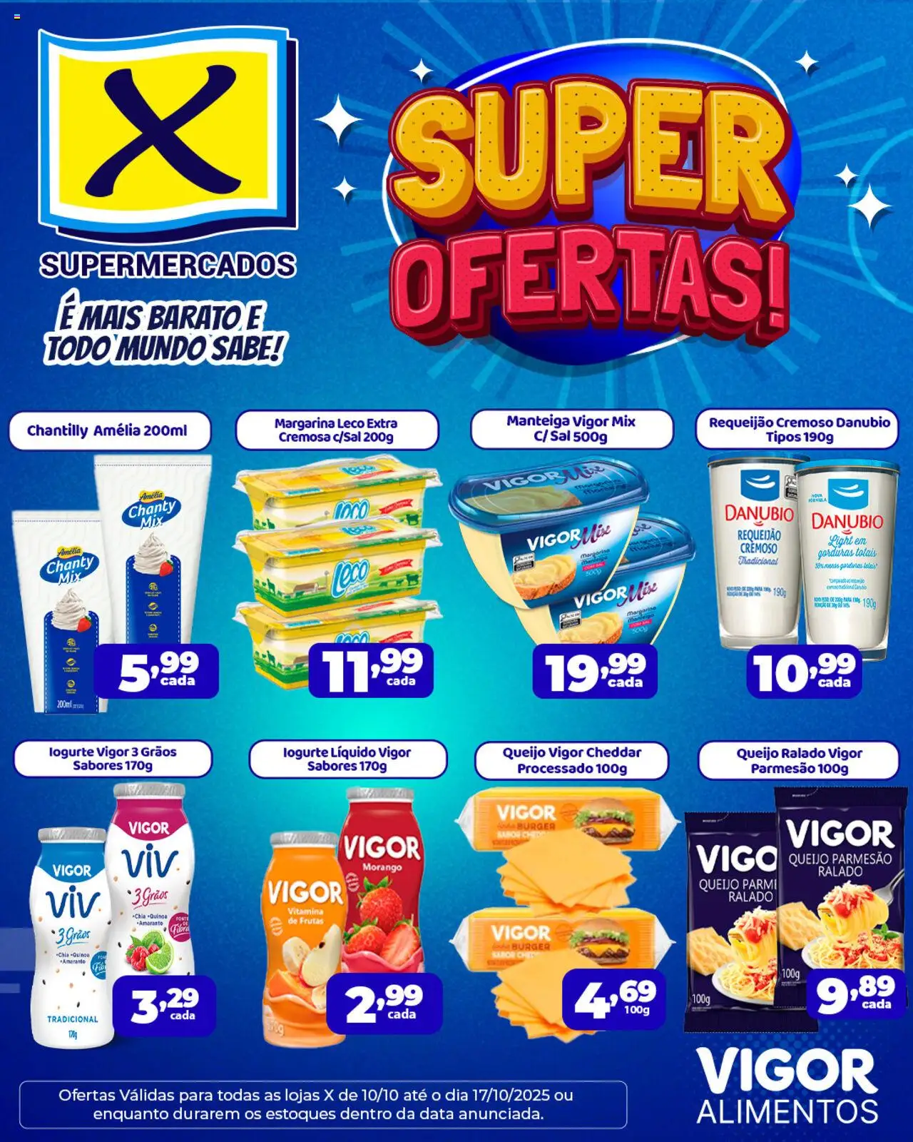 X Supermercados folheto "Ofertas Vigor" válido a partir de 10/10/2025 - número de página 1