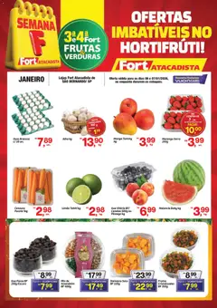 Pré-Visualização do folheto "Ofertas Frutas, Verduras" da loja Fort Atacadista válido a partir de 06/01/2026