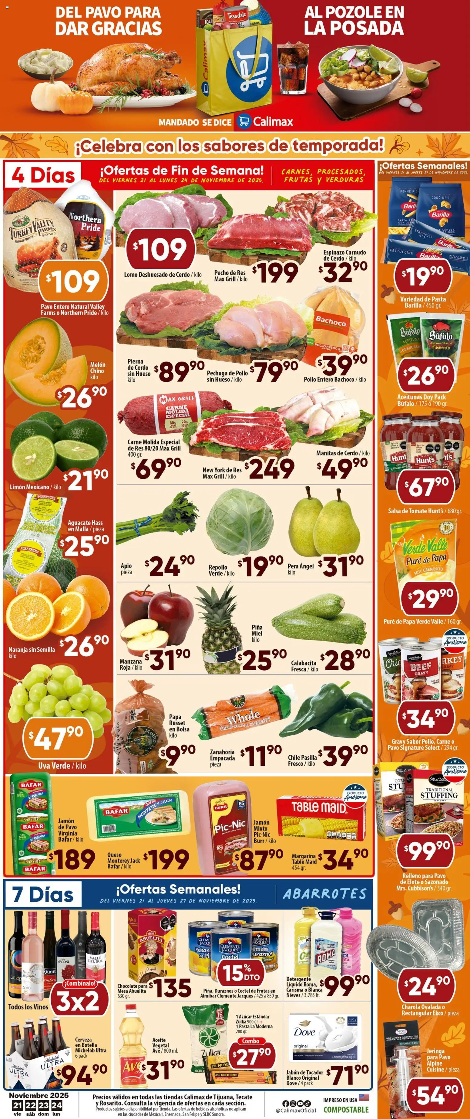 Vista previa las ofertas de la tienda Calimax - Folleto Tijuana desde el 21/11/2025 