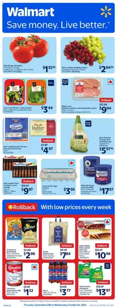 Preview of leaflet Weekly Flyer from shop Walmart is valid from Sep 25, 2025