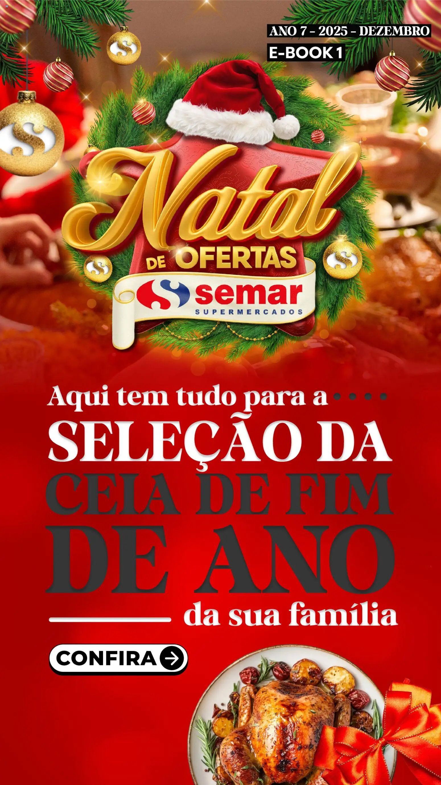 Pré-Visualização do folheto "Ofertas Revista Natal" da loja Semar Supermercado válido a partir de 20/12/2025