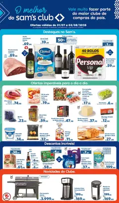 Pré-Visualização do folheto "Ofertas Fim de semana" da loja Sam's Club válido a partir de 31/07/2025