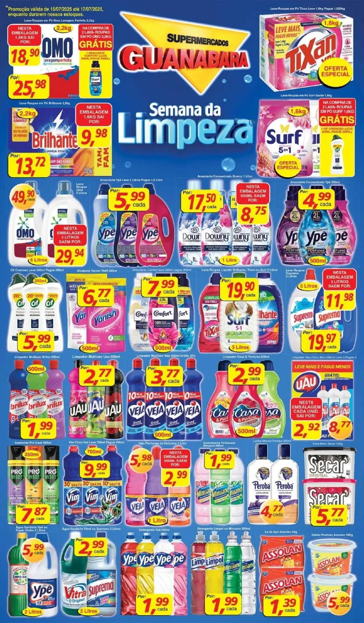 Supermercados Guanabara folheto "Encarte" válido a partir de 15/07/2025 - número de página 1