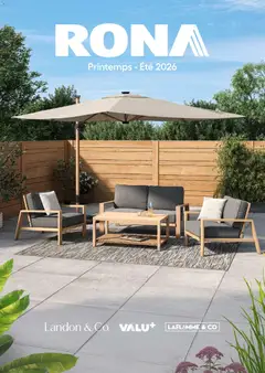 Preview of leaflet Catalogue Printemps-Été 2026 from shop Rona is valid from Feb 26, 2026