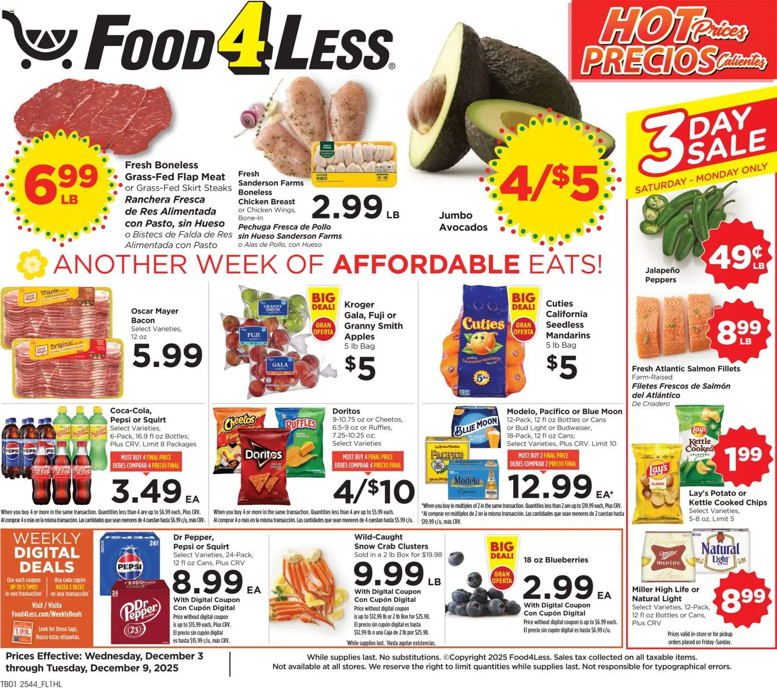Ad Preview of Food 4 Less Weekly Ad from 12/03/2025