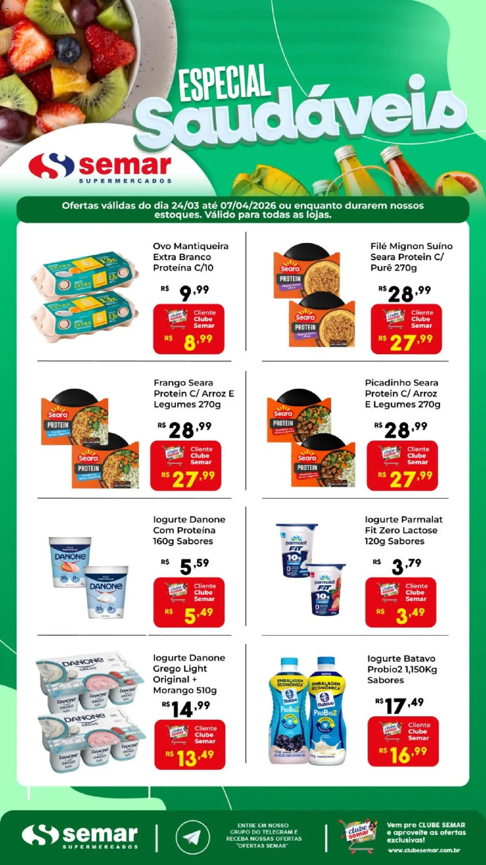 Pré-Visualização do folheto "Semar Supermercado ofertas Saudaveis " da loja Semar Supermercado válido a partir de 24/03/2026