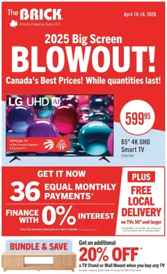 Preview of leaflet The Brick flyer - 2025 Big Screen Blowout! from shop The Brick is valid from Apr 10, 2026