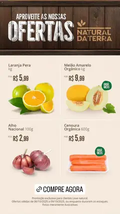 Pré-Visualização do folheto "Ofertas Feira" da loja Natural da Terra válido a partir de 06/10/2025