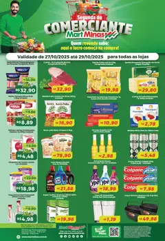 Pré-Visualização do folheto "Ofertas Segunda do Comerciante" da loja Mart Minas válido a partir de 27/10/2025