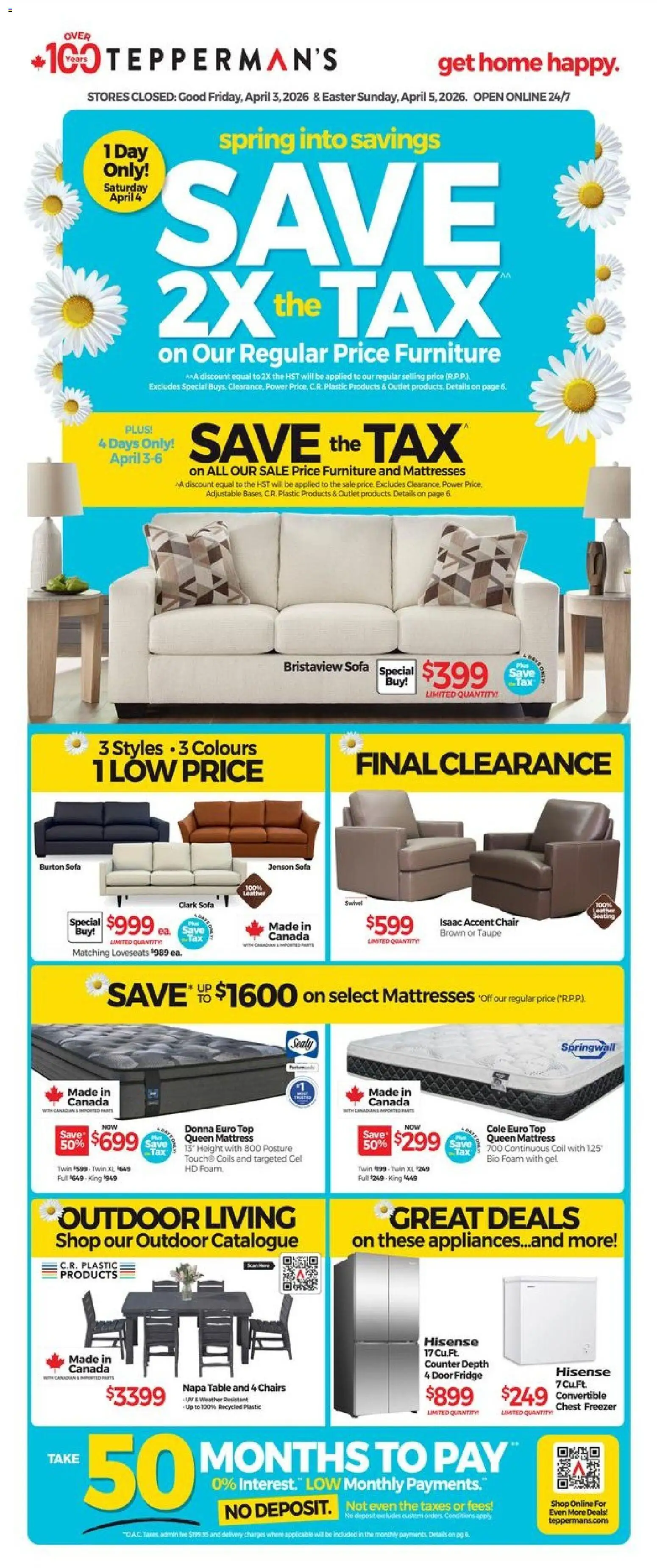 Preview of leaflet Tepperman's weekly flyer / circulaire from shop Tepperman's is valid from Apr 03, 2026