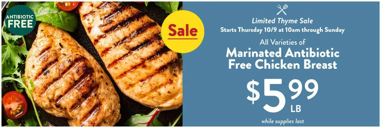 Ad Preview of Fresh Thyme Weekly Ad from 10/08/2025 - Chicken