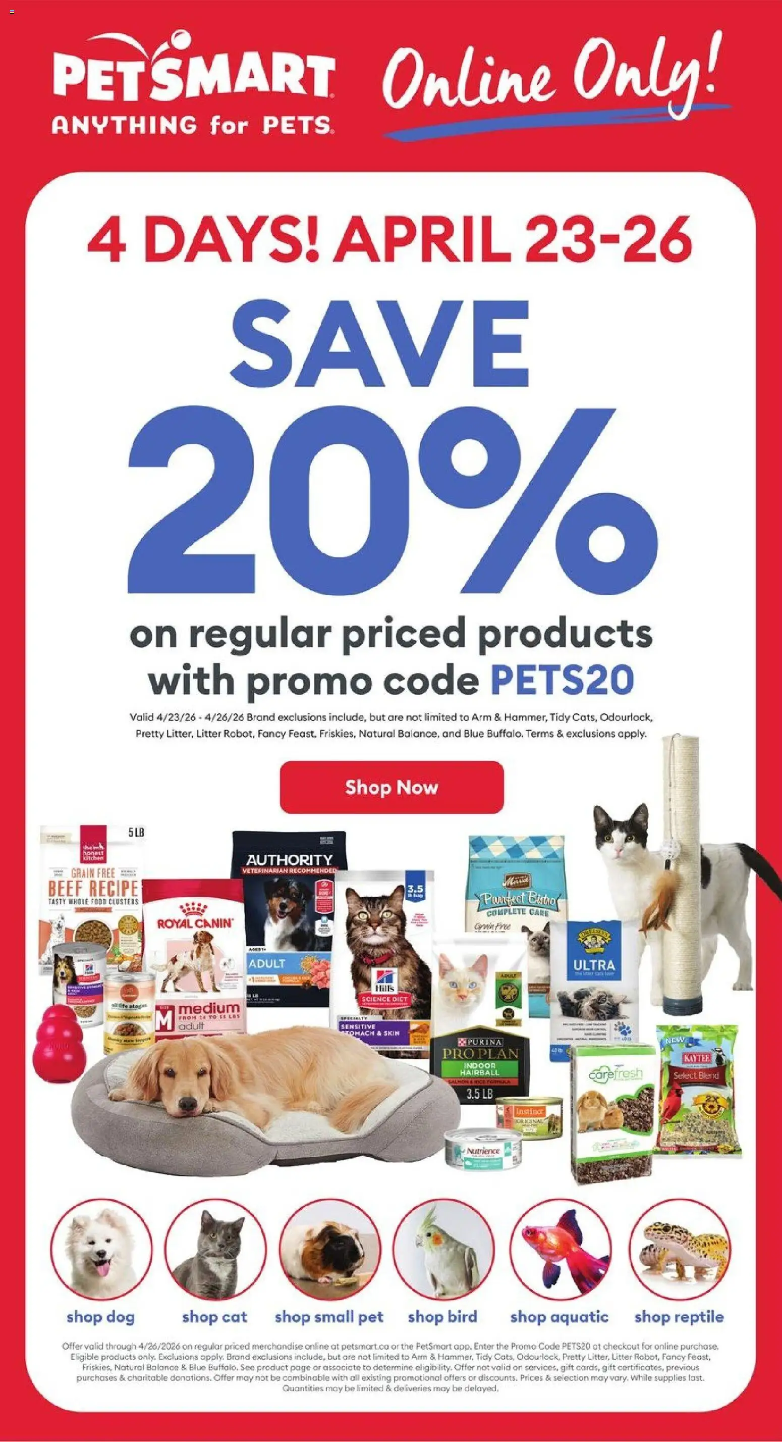 Preview of leaflet Petsmart flyer / circulaire from shop Petsmart is valid from Apr 23, 2026