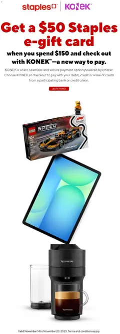 Preview of leaflet Black Friday from shop Staples is valid from Nov 14, 2025 | Page: 2