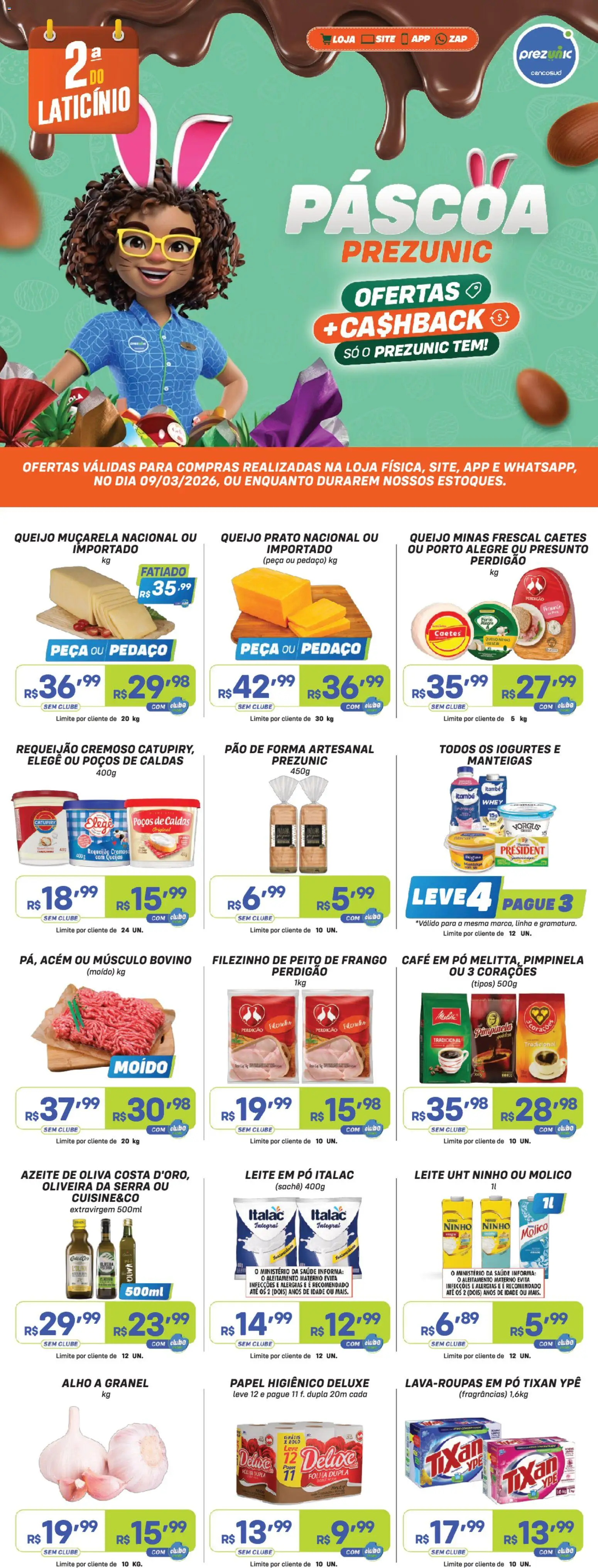 Pré-Visualização do folheto "Prezunic ofertas" da loja Prezunic válido a partir de 09/03/2026