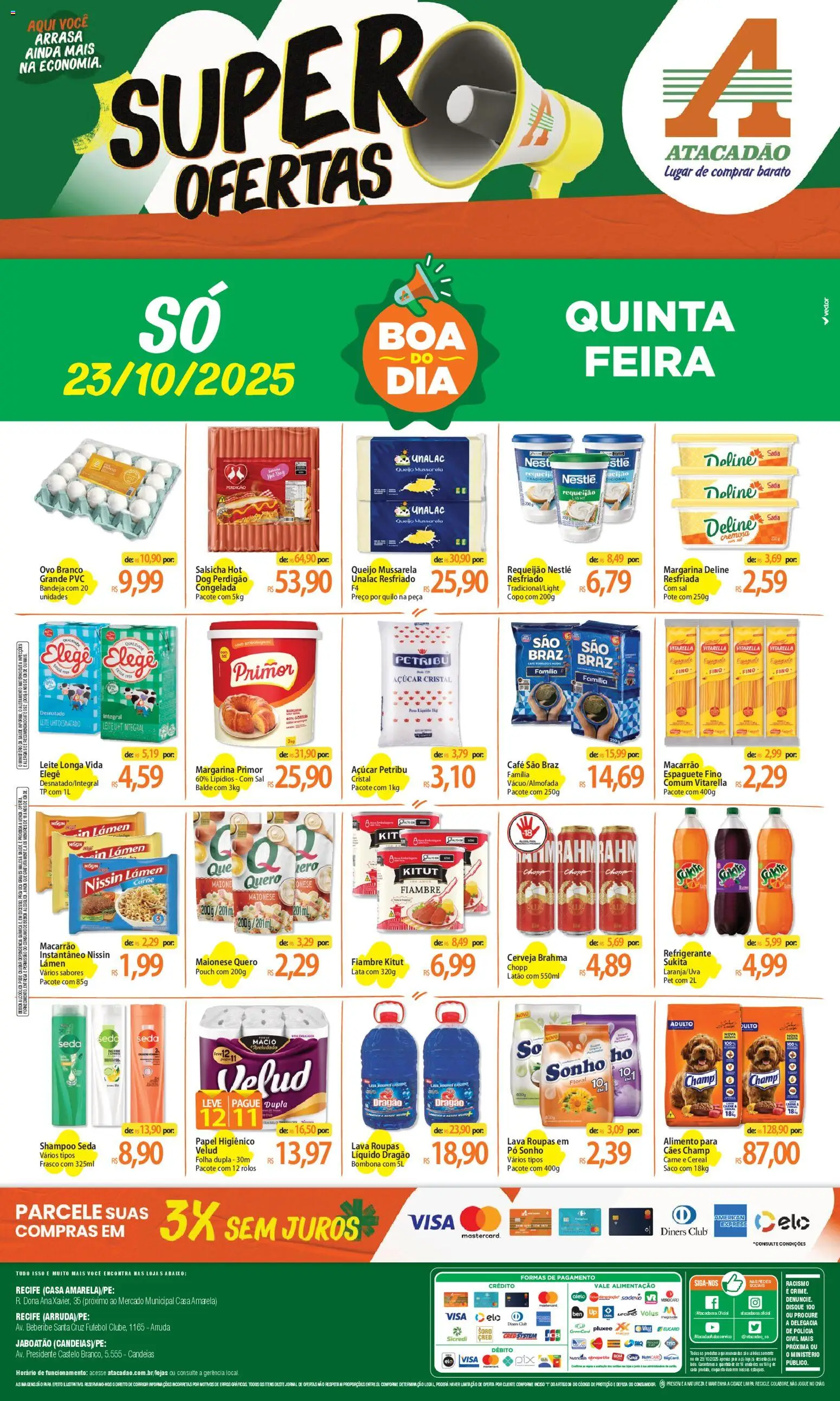 Atacadão folheto "Ofertas - PE" válido a partir de 23/10/2025 - número de página 1
