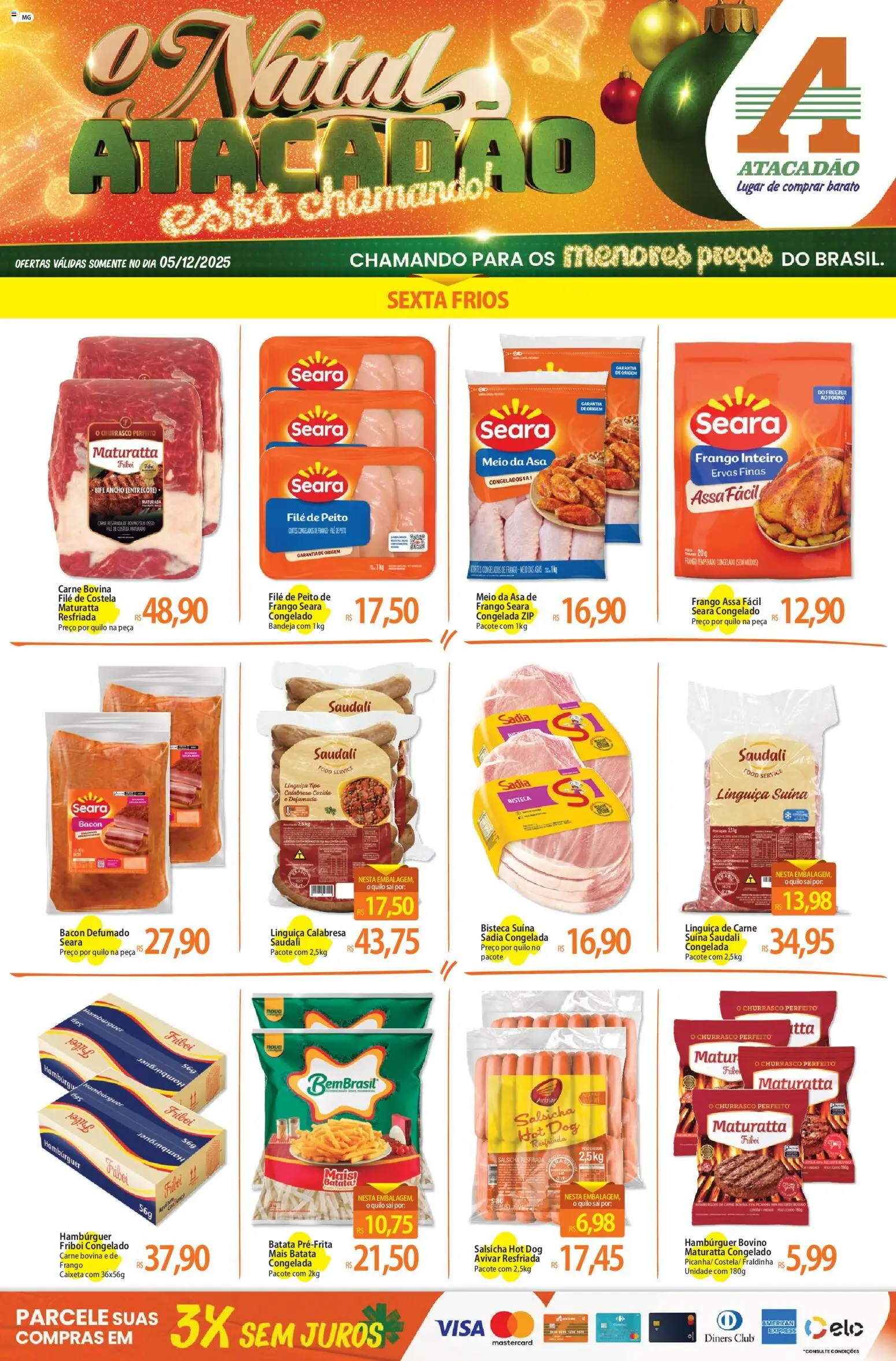 Pré-Visualização do folheto "Ofertas - MG" da loja Atacadão válido a partir de 05/12/2025