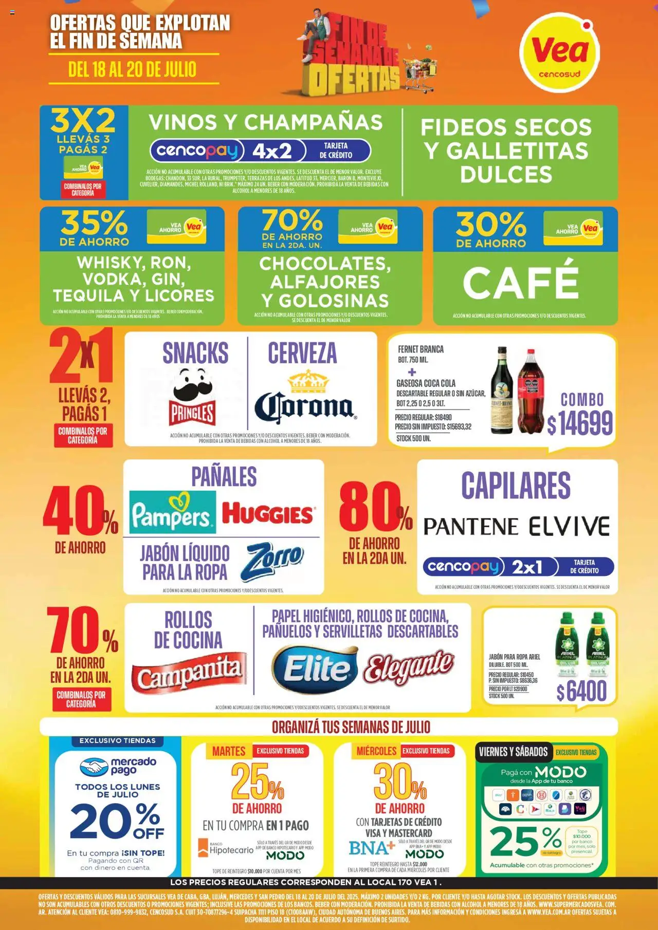 Vea Oferta fin de semana AMBA, Luján, Mercedes y San Pedro del 18/07/2025 >> Catálogo