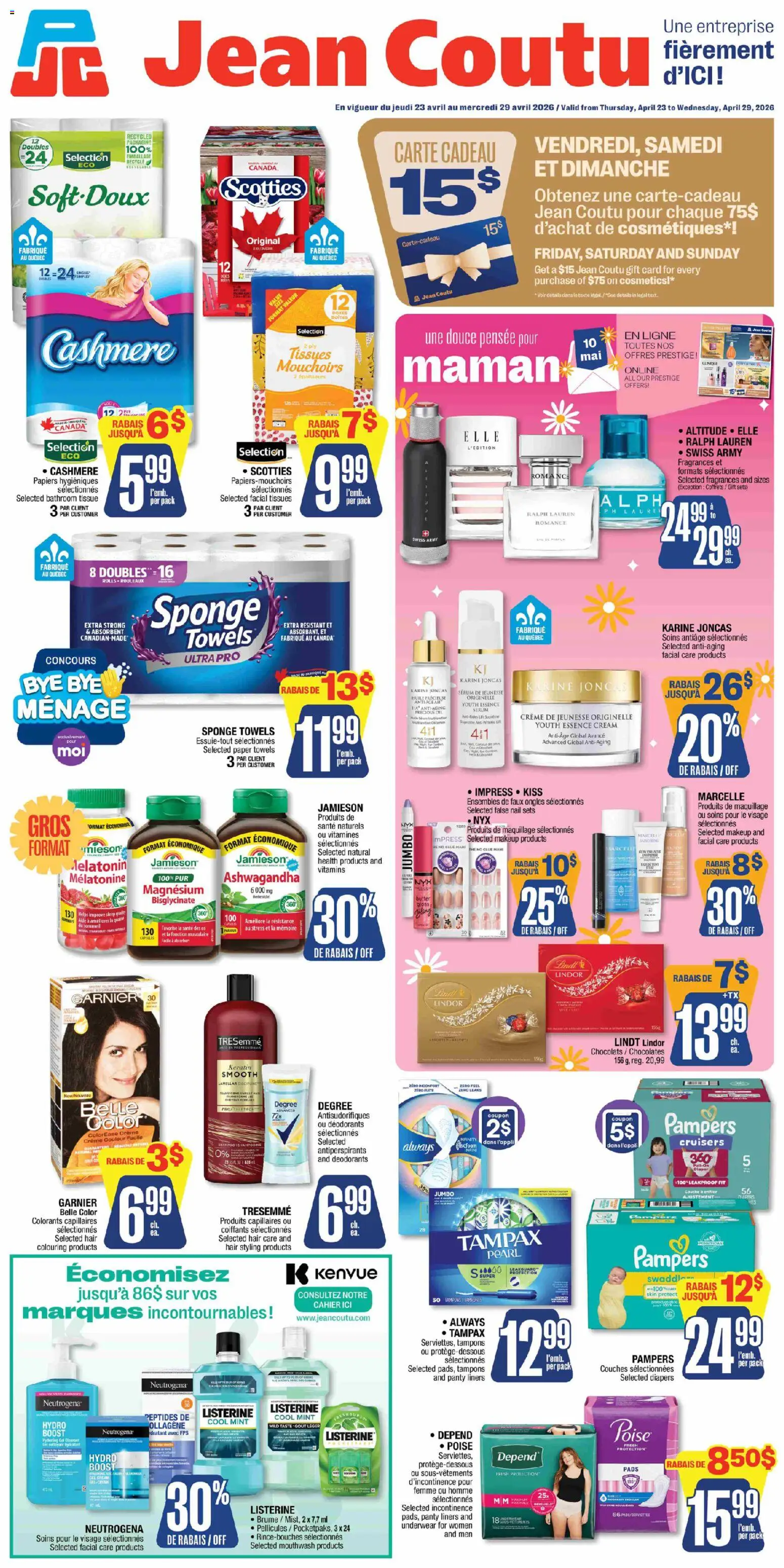 Preview of leaflet Jean Coutu circulaire from shop Jean Coutu is valid from Apr 23, 2026