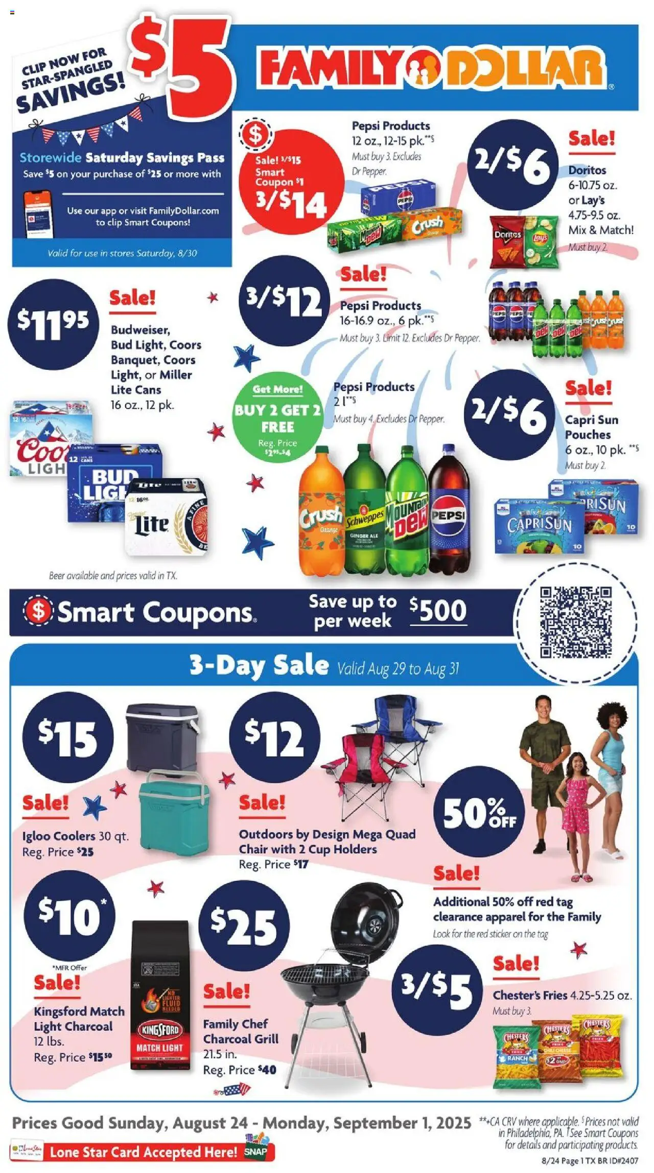 Family Dollar Weekly Ad from 08/24/2025 - Flyer - Page number 1