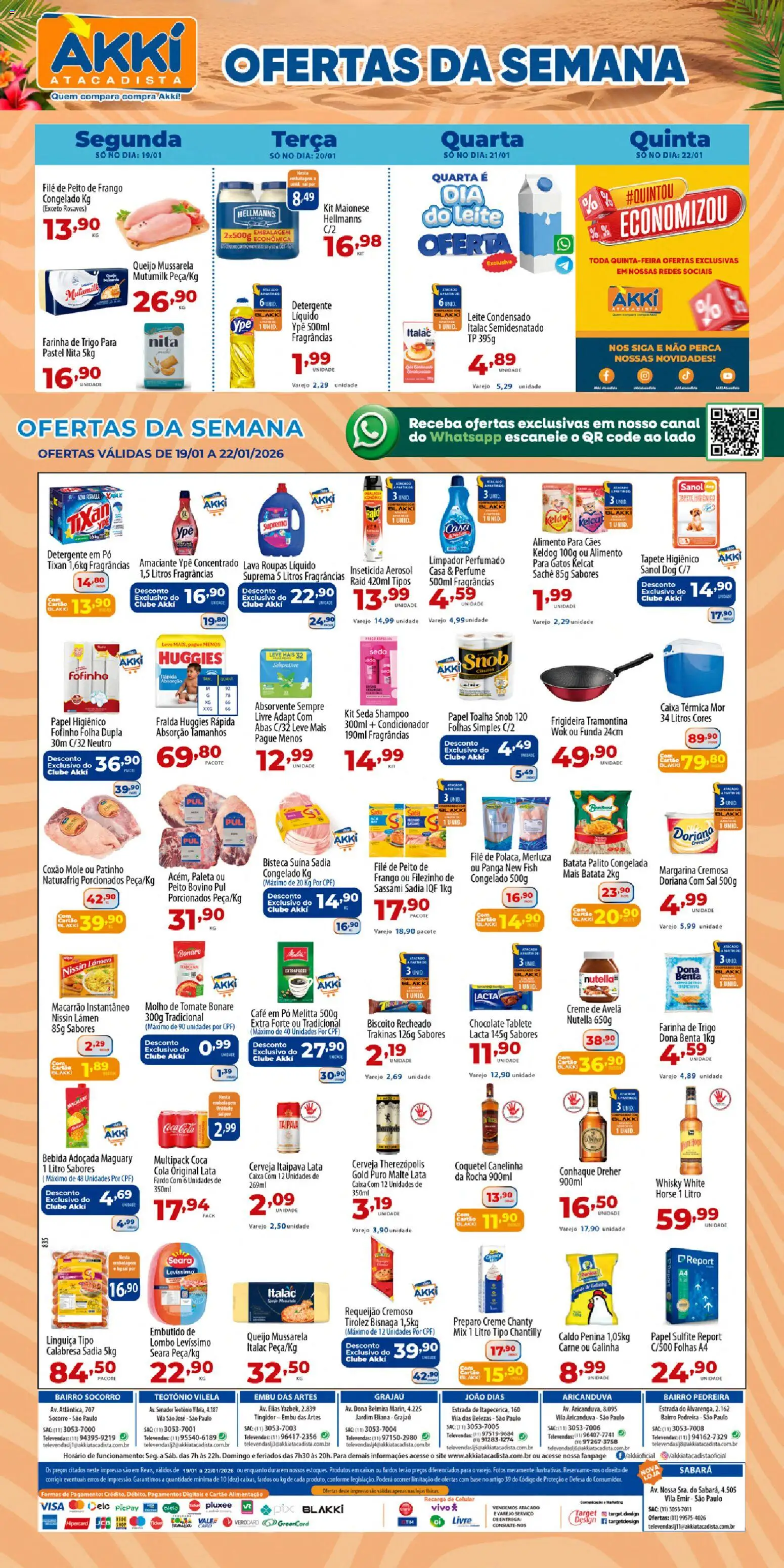 Pré-Visualização do folheto "Ofertas da semana" da loja Akki Atacadista válido a partir de 19/01/2026