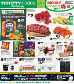 Preview of leaflet Thrifty Foods weekly flyer / circulaire from shop Thrifty Foods is valid from Mar 19, 2026