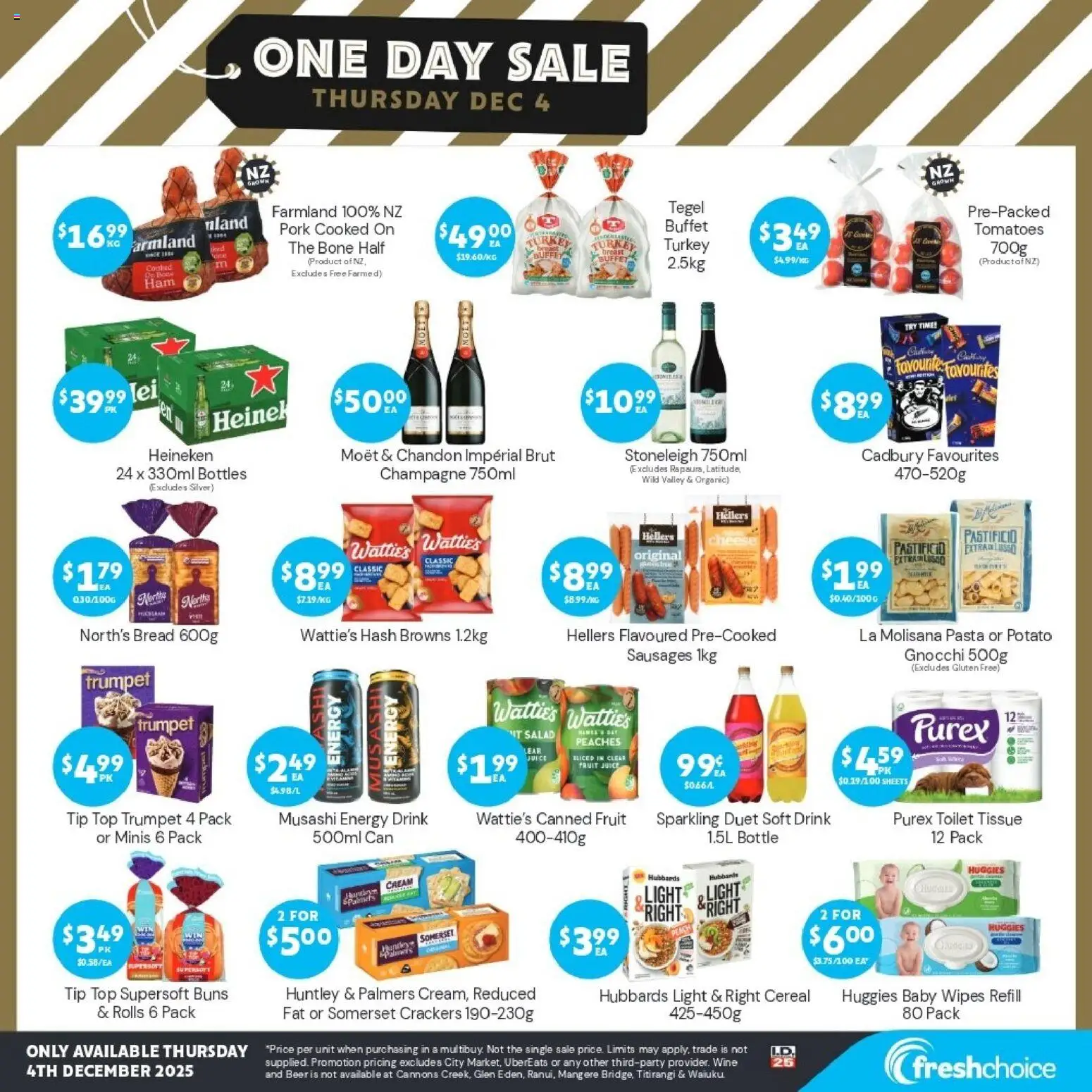 Preview of catalogue One Day Sale from shop FreshChoice valid 4 Dec 2025