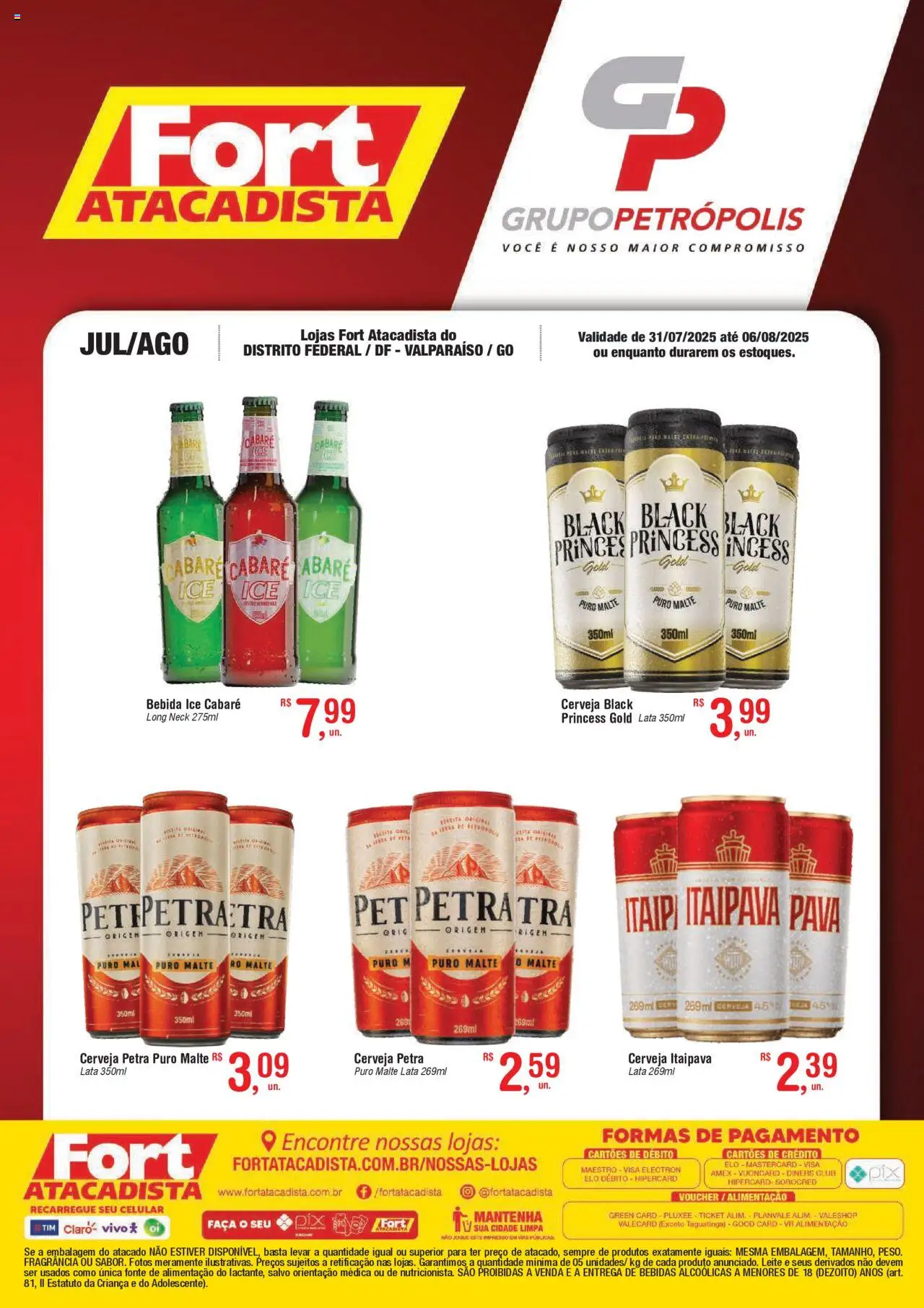 Fort Atacadista folheto "Ofertas Grupo Petrópolis" válido a partir de 31/07/2025 - número de página 1