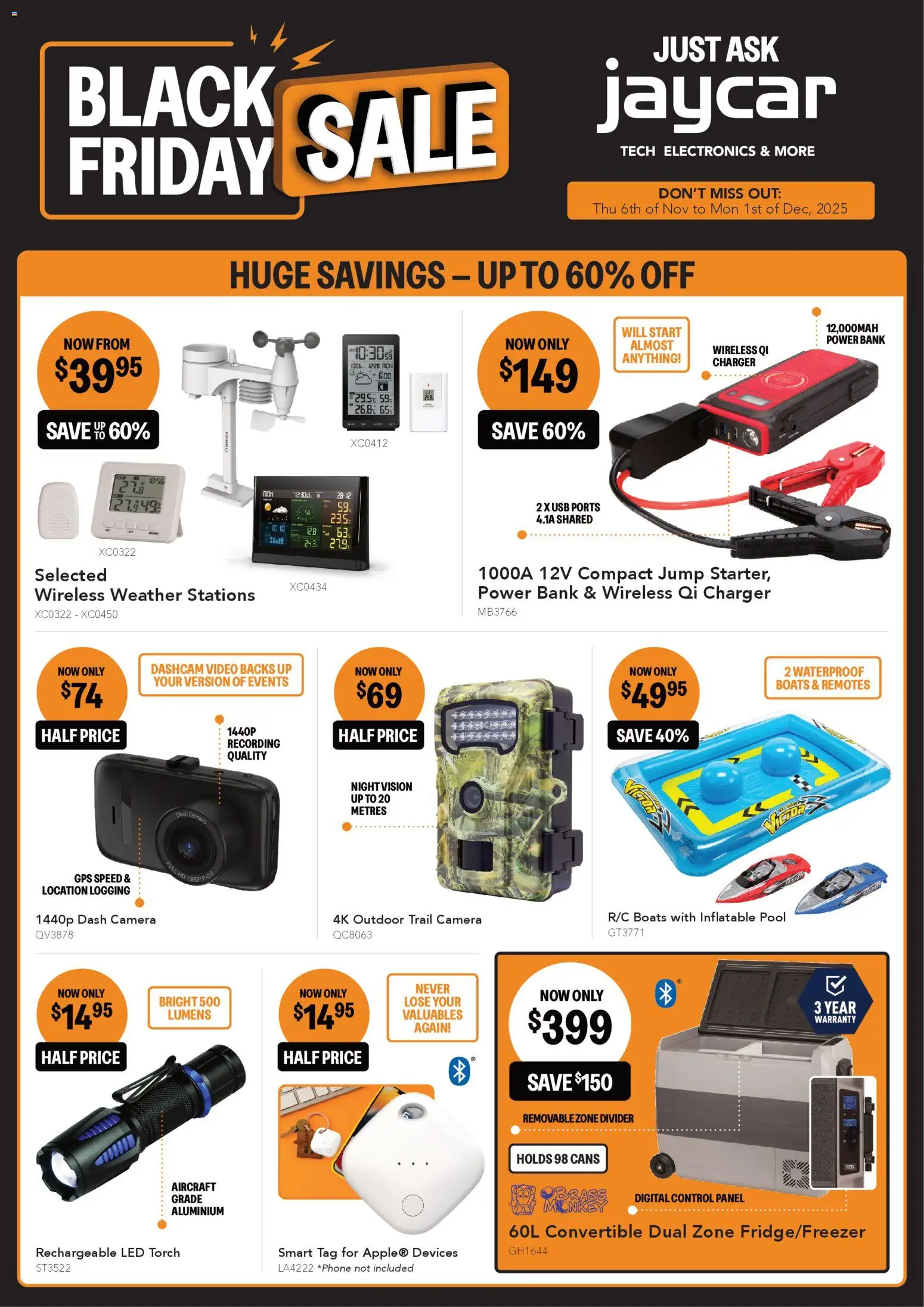 Preview of catalogue Black Friday from shop Jaycar valid 06/11/2025 - Charger, Digital, Camera, Usb, Torch, Video