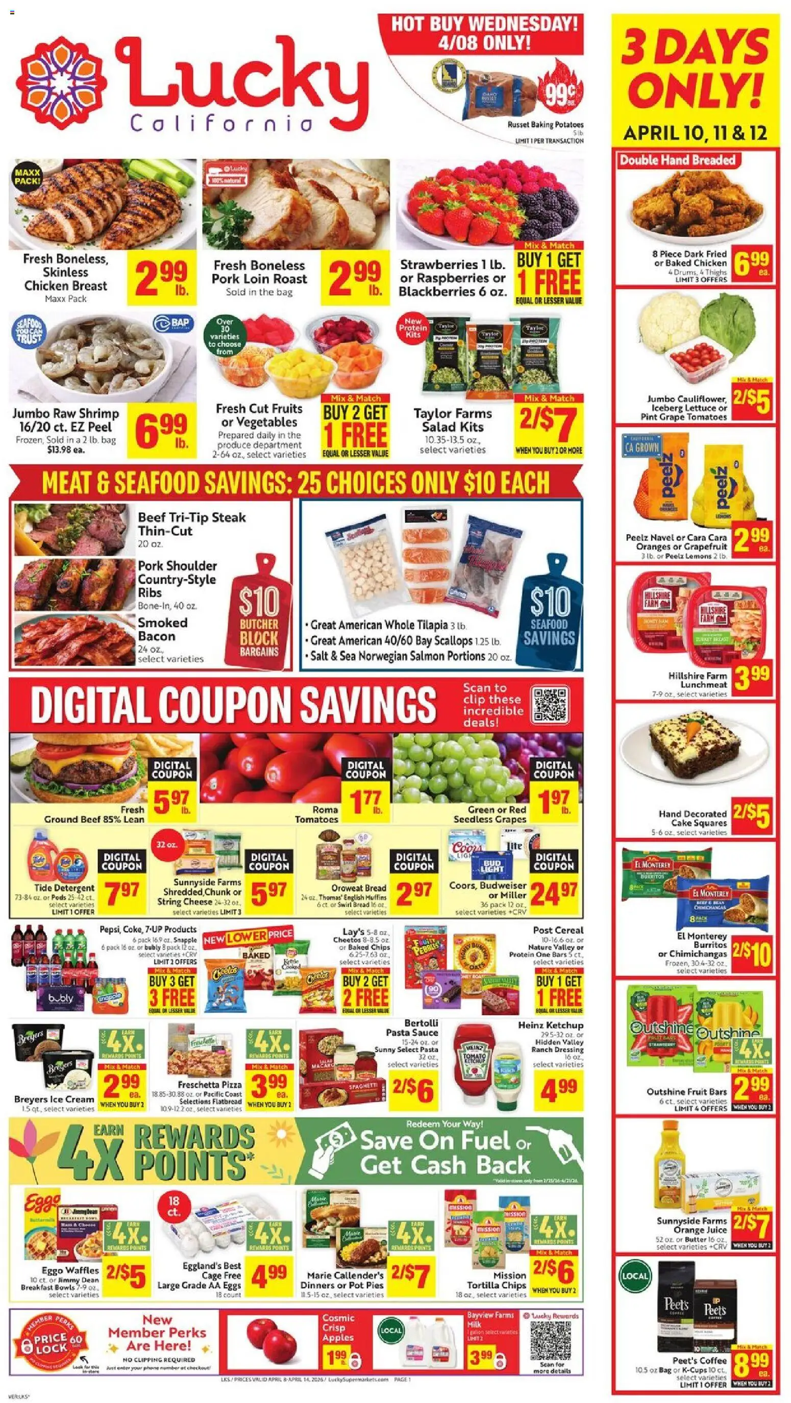 Ad Preview of Lucky Supermarkets Lucky Supermarkets Weekly Ad from 04/08/2026