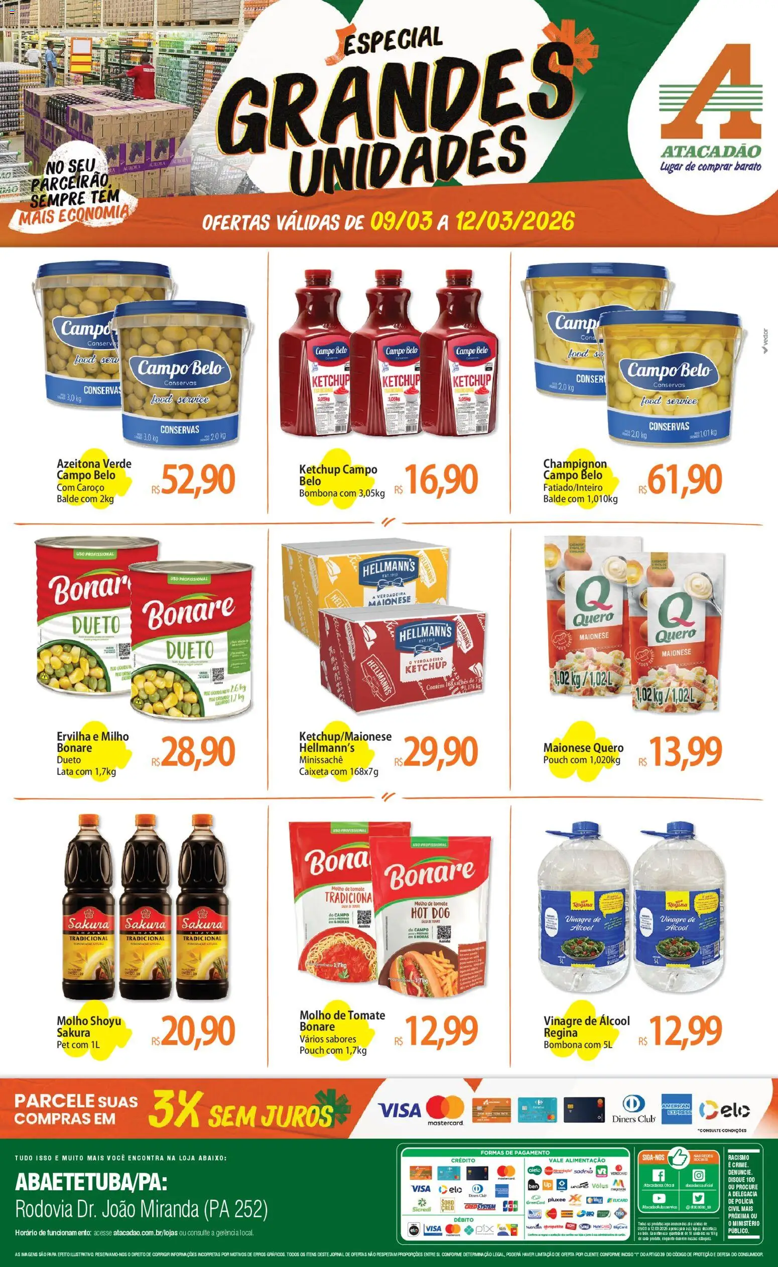 Pré-Visualização do folheto "Atacadão ofertas - PA" da loja Atacadão válido a partir de 09/03/2026