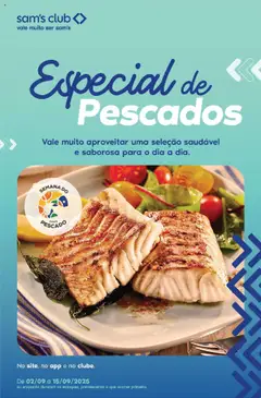 Pré-Visualização do folheto "Ofertas Especial de Pescados" da loja Sam's Club válido a partir de 02/09/2025