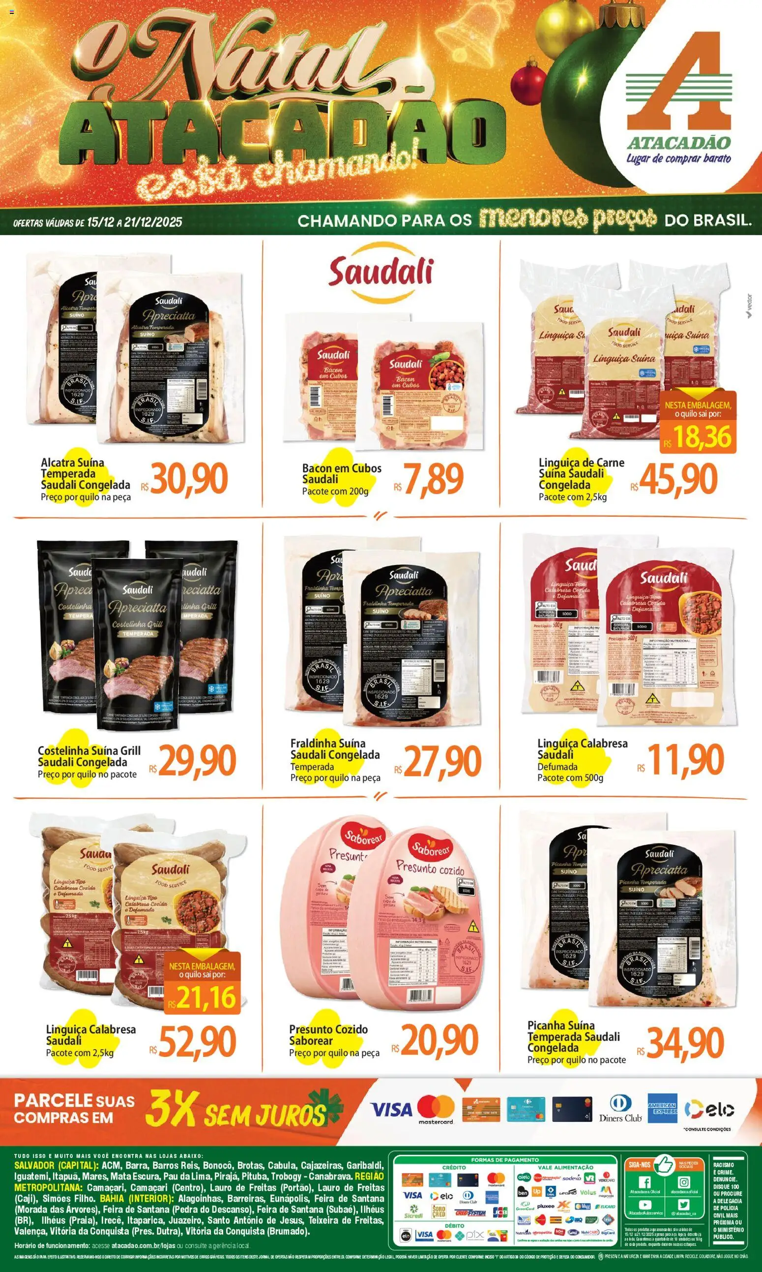 Pré-Visualização do folheto "Ofertas - BA" da loja Atacadão válido a partir de 15/12/2025