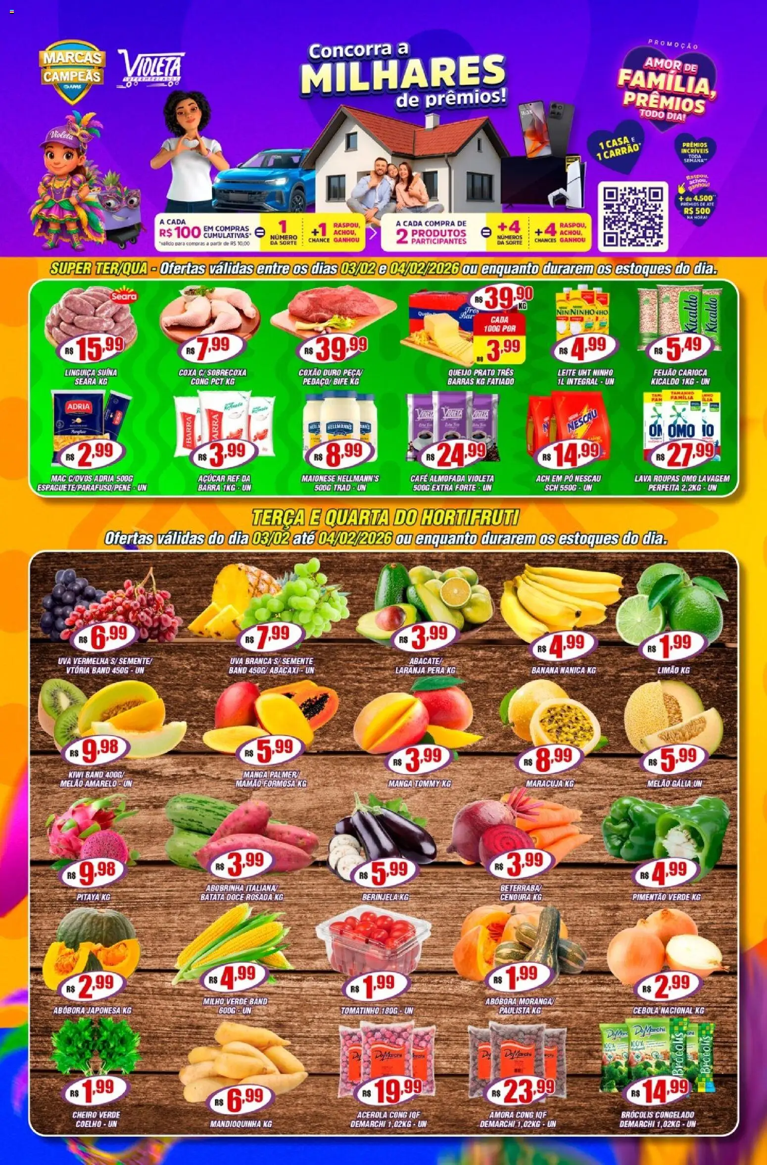 Pré-Visualização do folheto "Ofertas da semana" da loja Violeta Supermercados válido a partir de 03/02/2026