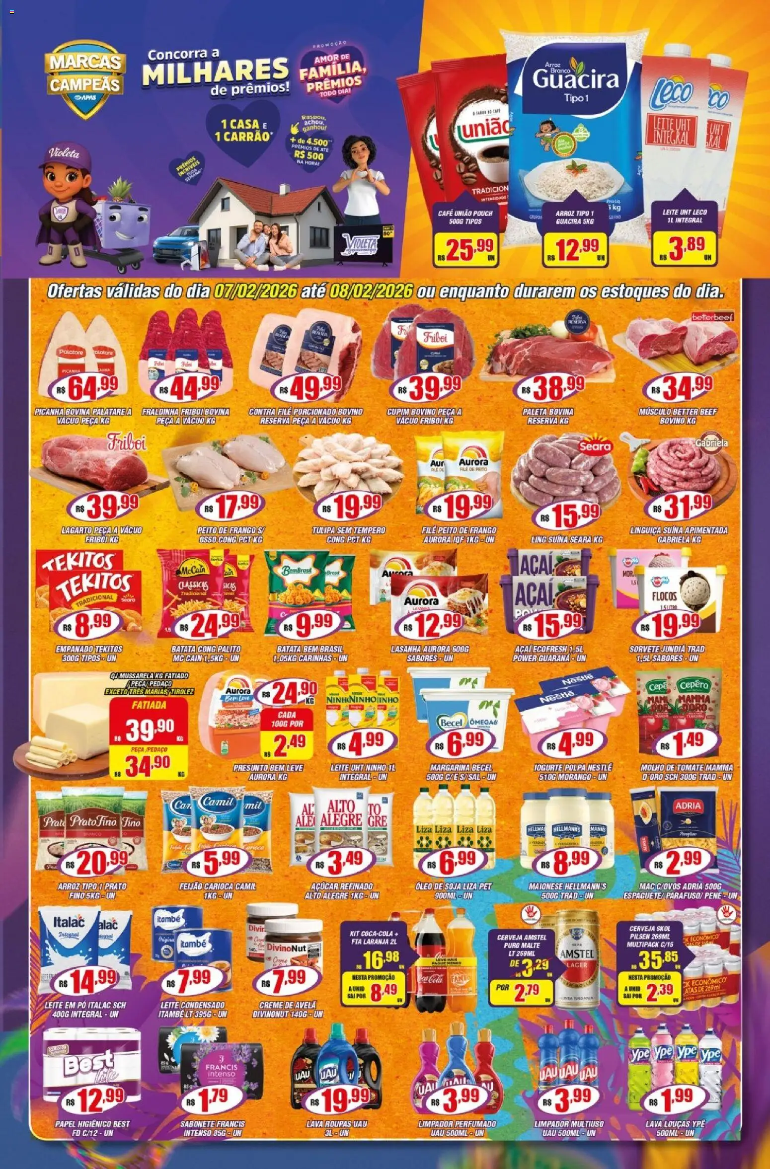 Pré-Visualização do folheto "Ofertas da semana" da loja Violeta Supermercados válido a partir de 07/02/2026