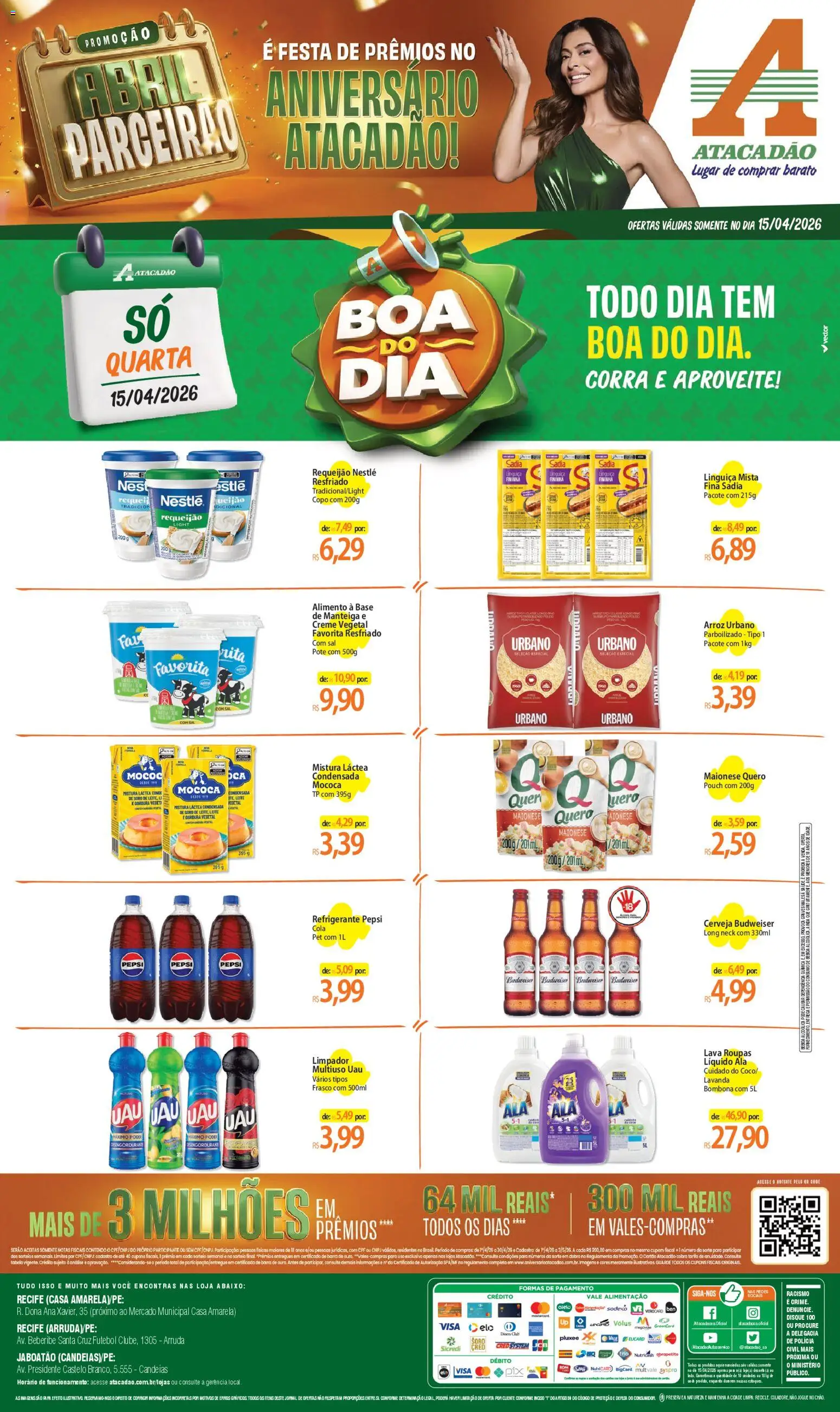 Pré-Visualização do folheto "Atacadão ofertas - PE" da loja Atacadão válido a partir de 15/04/2026