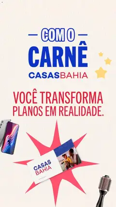 Pré-Visualização do folheto "Promoções" da loja Casas Bahia válido a partir de 24/07/2025