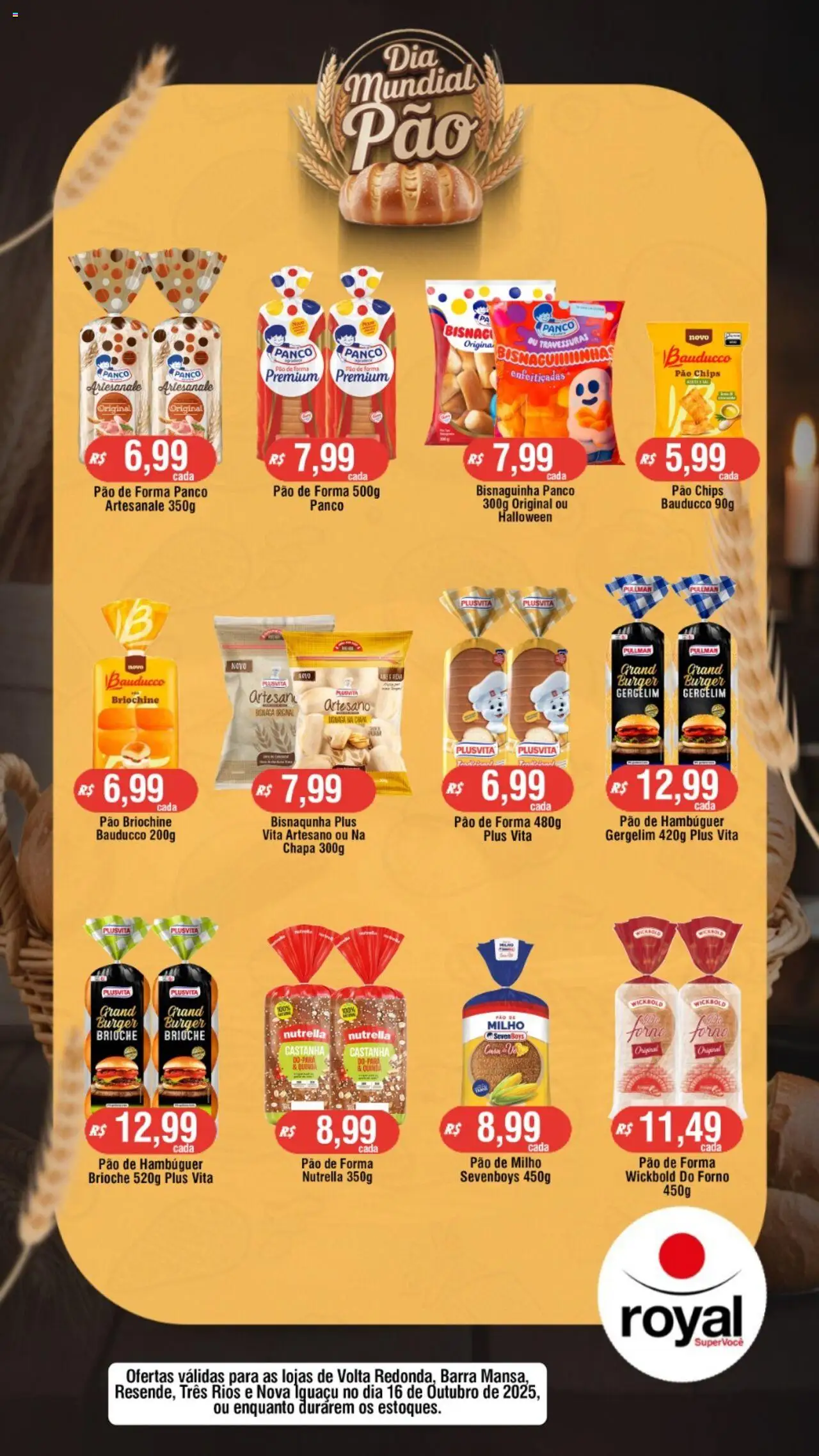 Royal Supermercados folheto "Ofertas Dia do Pão" válido a partir de 16/10/2025 - número de página 1
