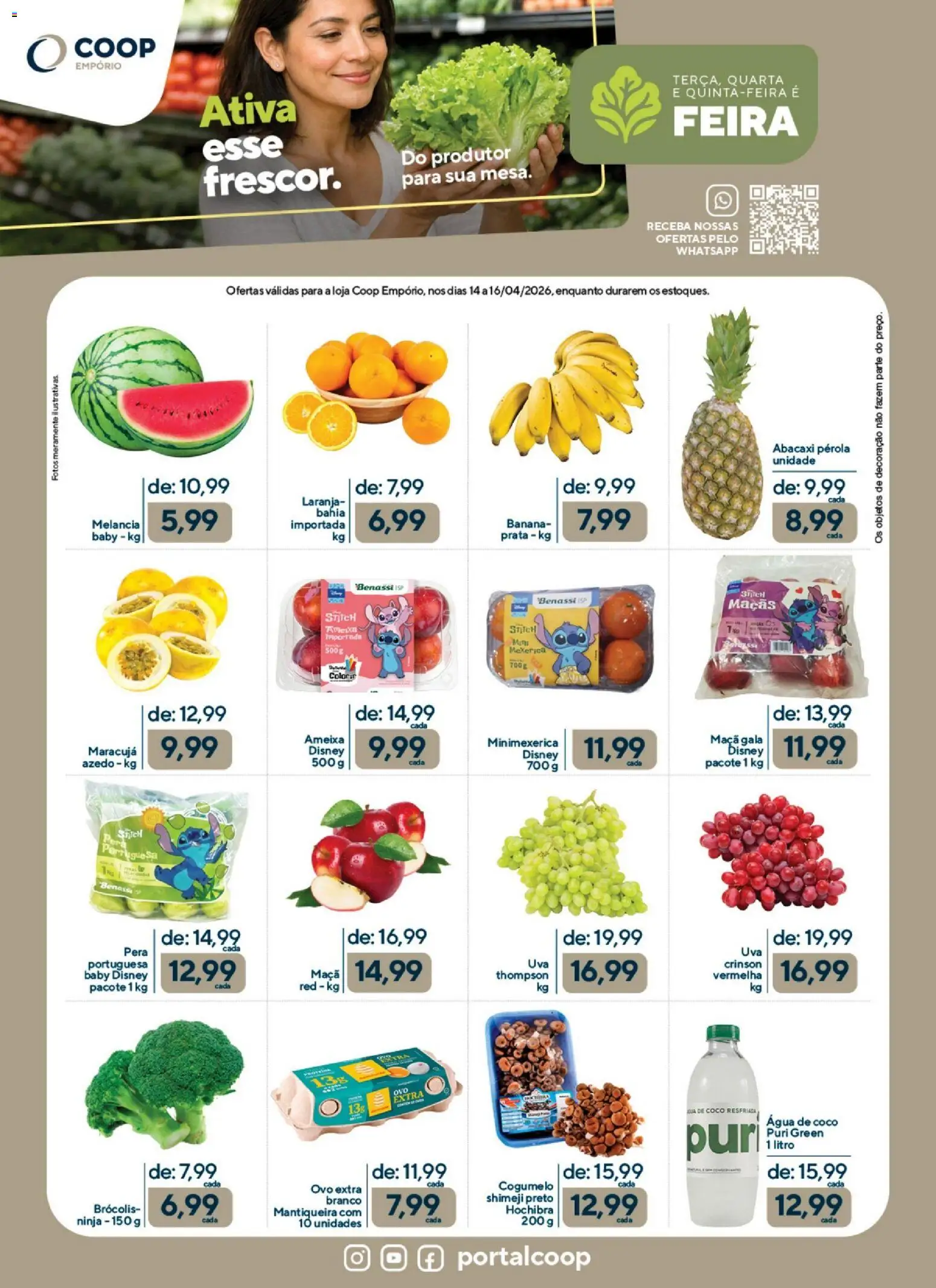 Pré-Visualização do folheto "Coop ofertas Feira e Açougue Empório" da loja Coop válido a partir de 14/04/2026