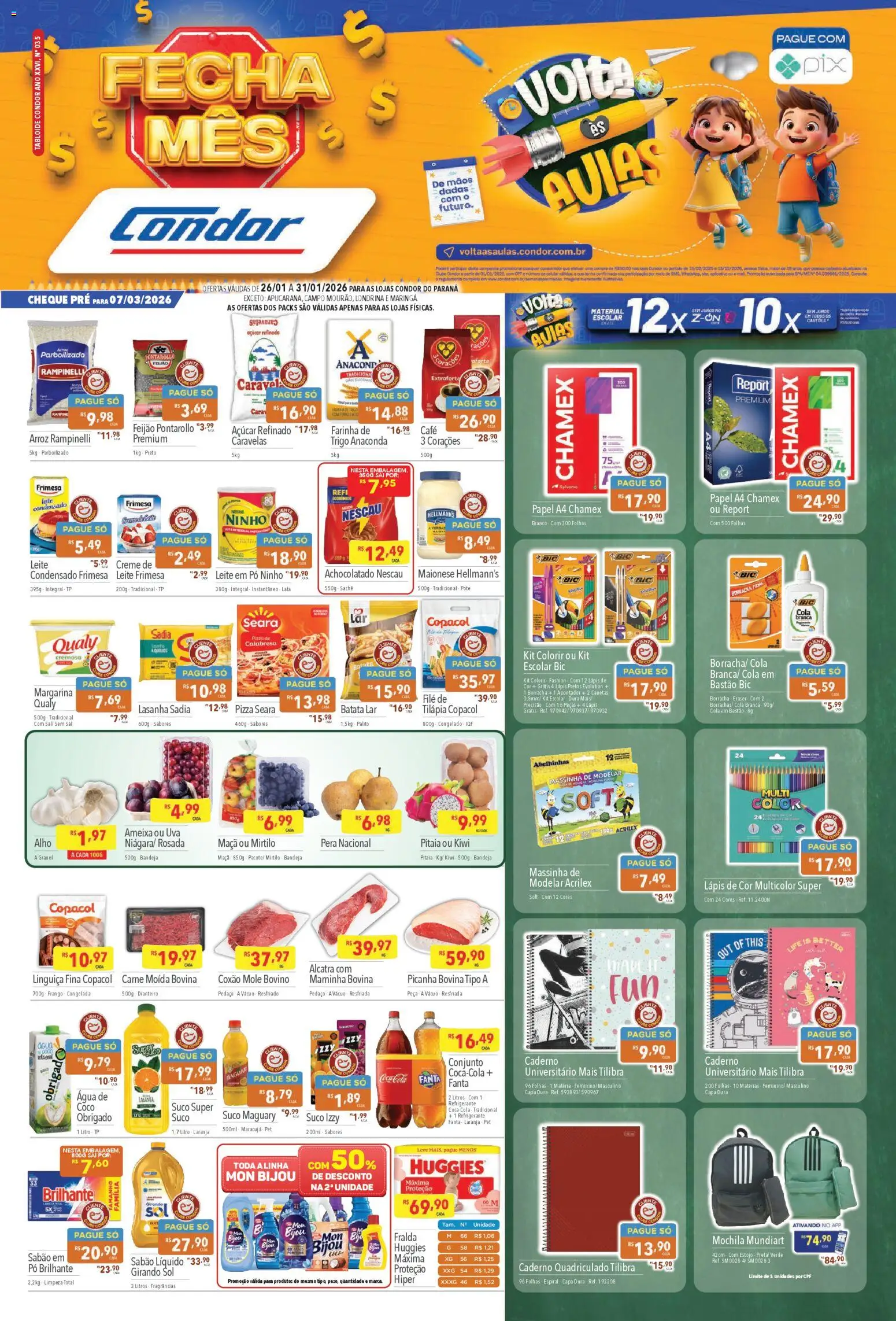 Pré-Visualização do folheto "Ofertas da semana" da loja Supermercados Condor válido a partir de 26/01/2026