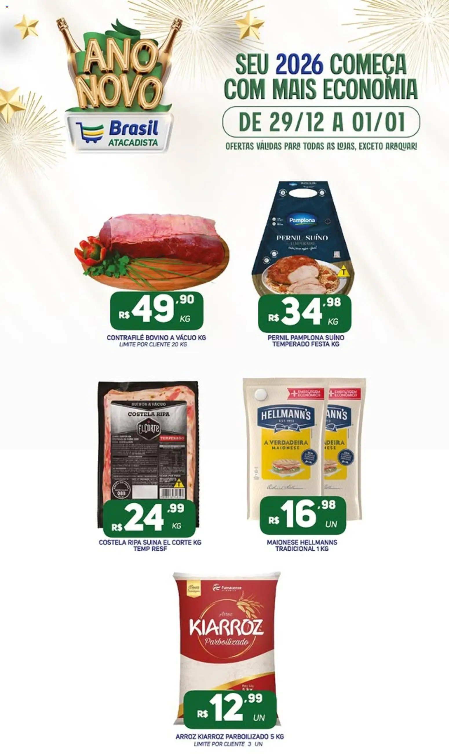 Pré-Visualização do folheto "Ofertas da semana" da loja Brasil Atacadista válido a partir de 29/12/2025