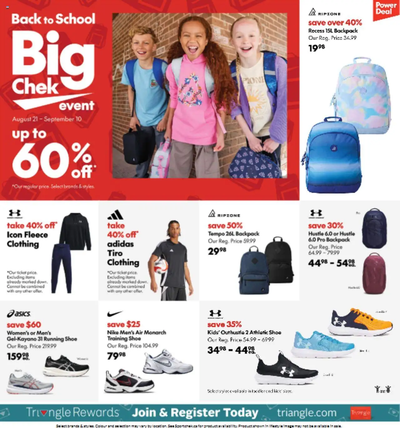 Sport Chek flyer valid from Aug 21, 2025 - page number 1