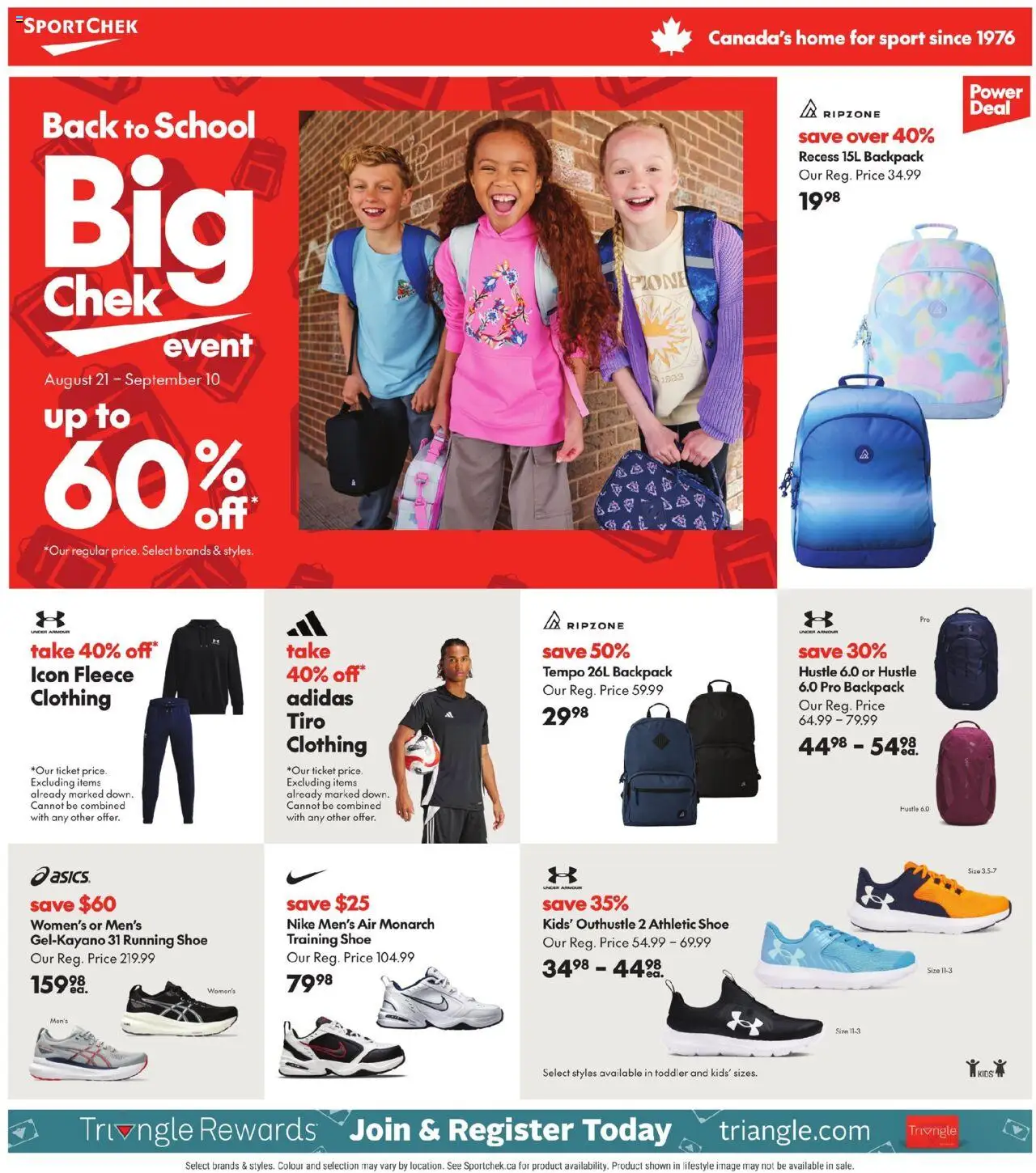 Sport Chek flyer valid from Aug 21, 2025 - page number 1