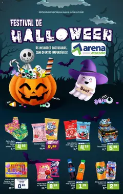 Pré-Visualização do folheto "Ofertas Halloween" da loja Arena Atacado válido a partir de 08/10/2025