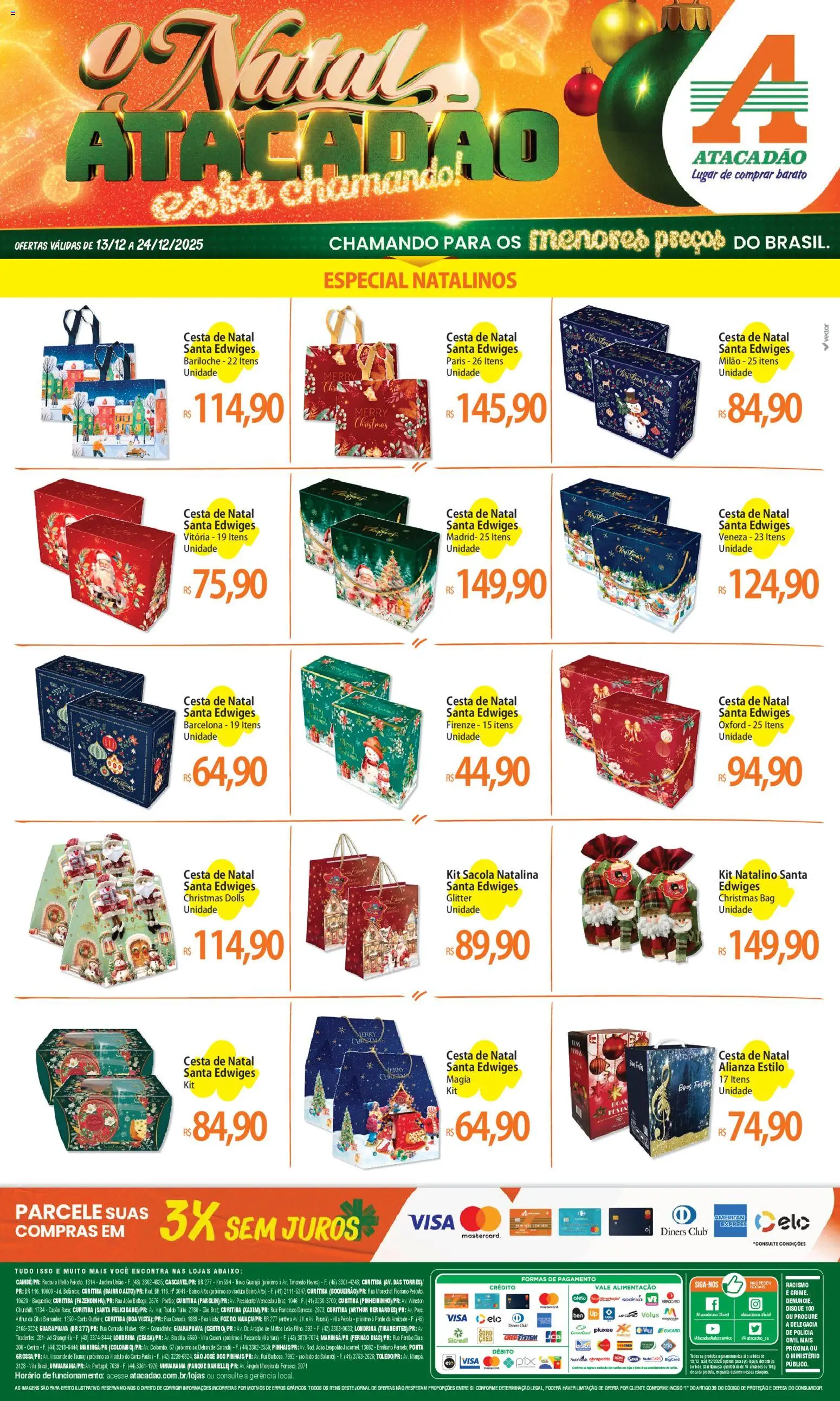 Pré-Visualização do folheto "Ofertas - PR" da loja Atacadão válido a partir de 13/12/2025