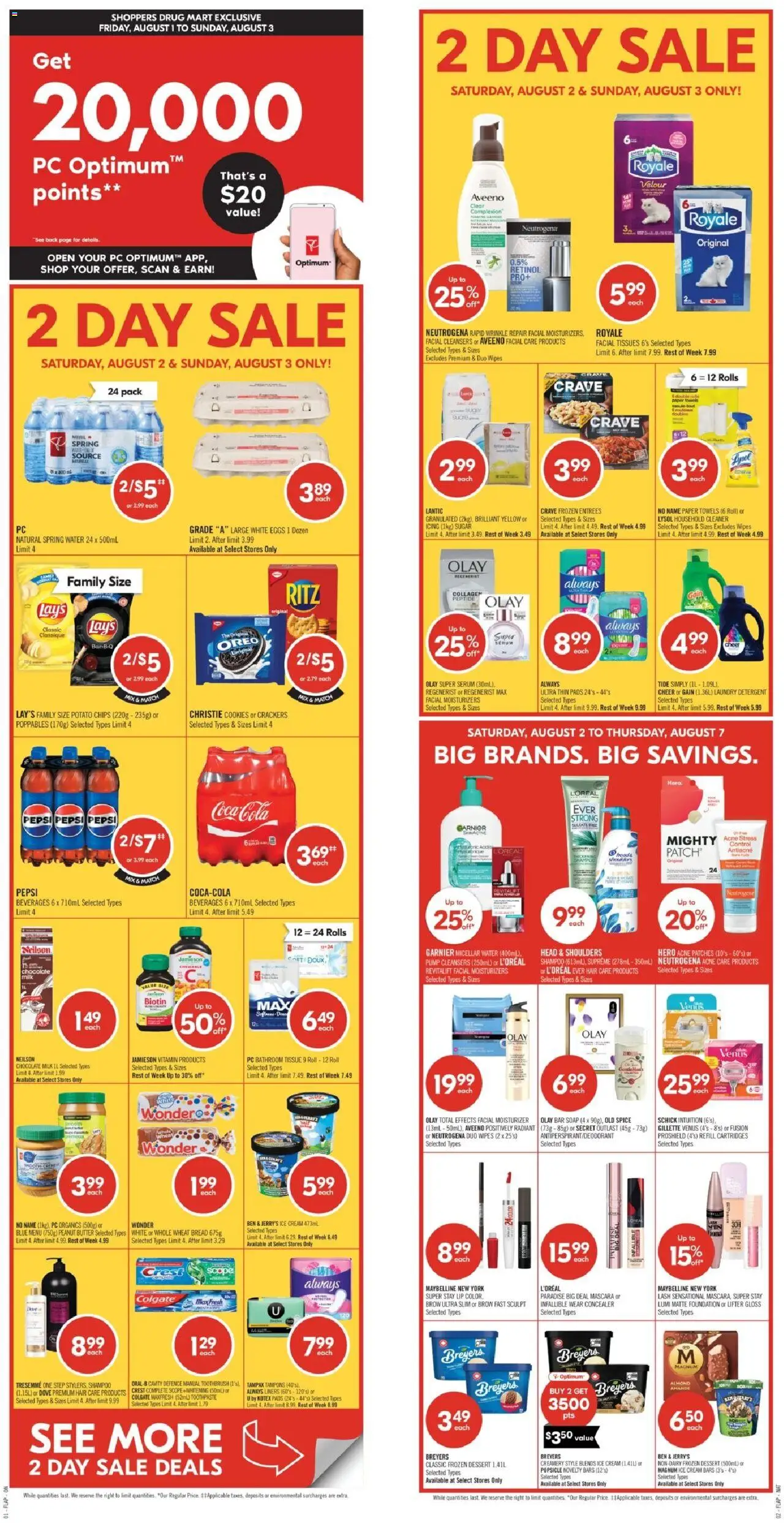 Shoppers flyer valid from Aug 02, 2025 - page number 1