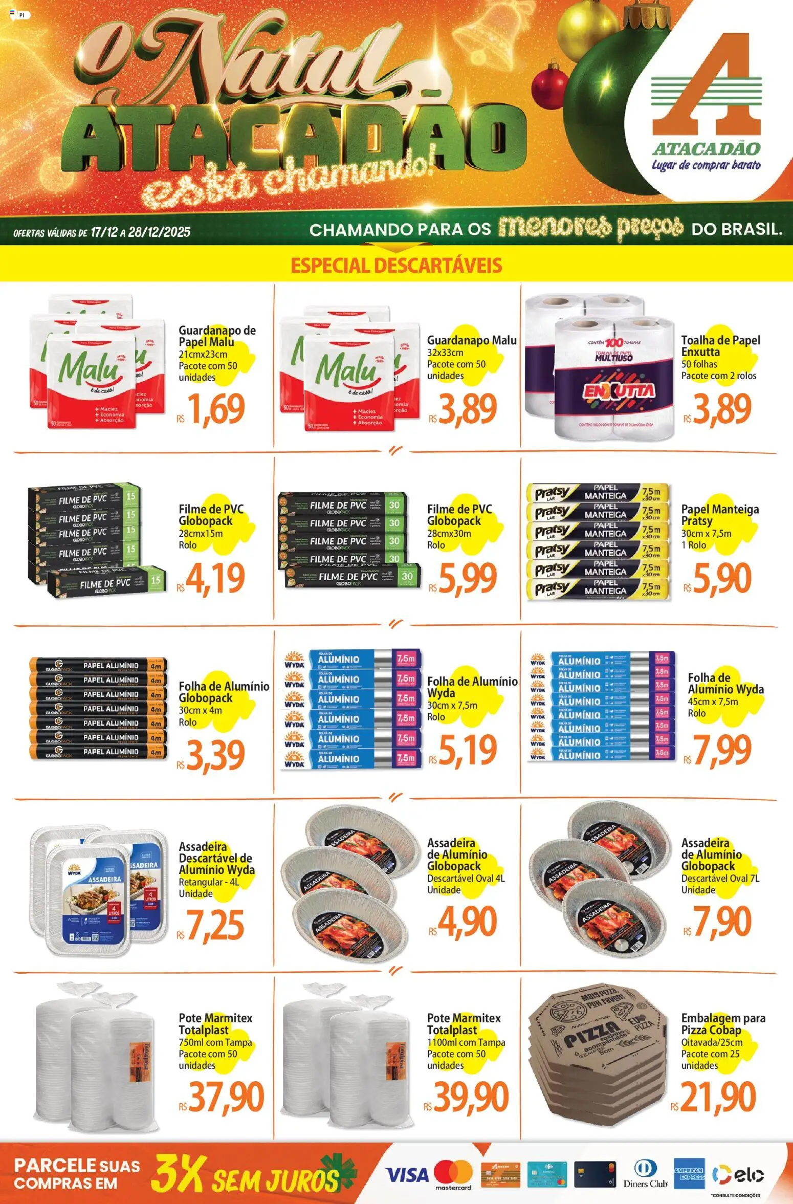 Pré-Visualização do folheto "Ofertas - PI" da loja Atacadão válido a partir de 17/12/2025