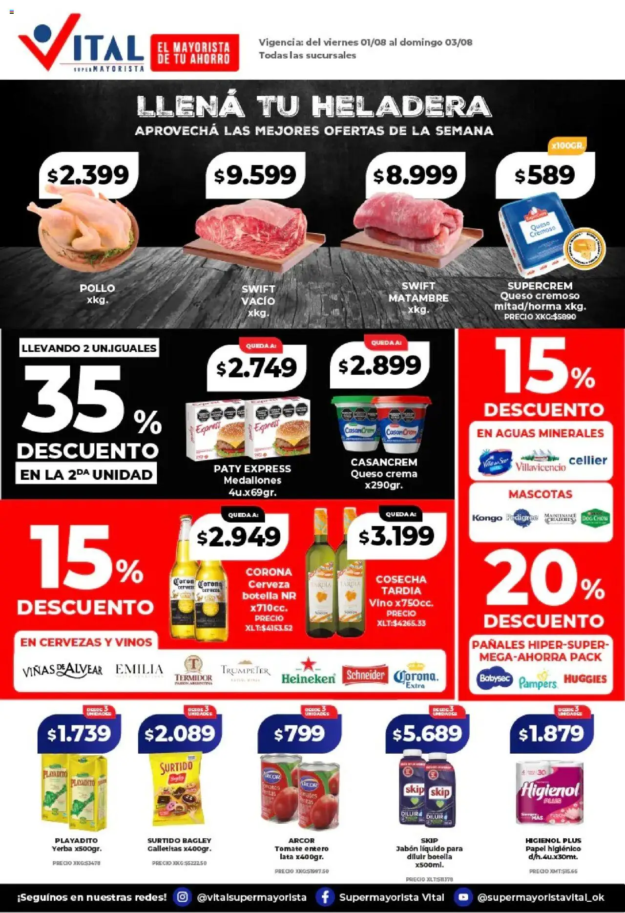 Vital Llená tu heladera del 01/08/2025 >> Catálogo