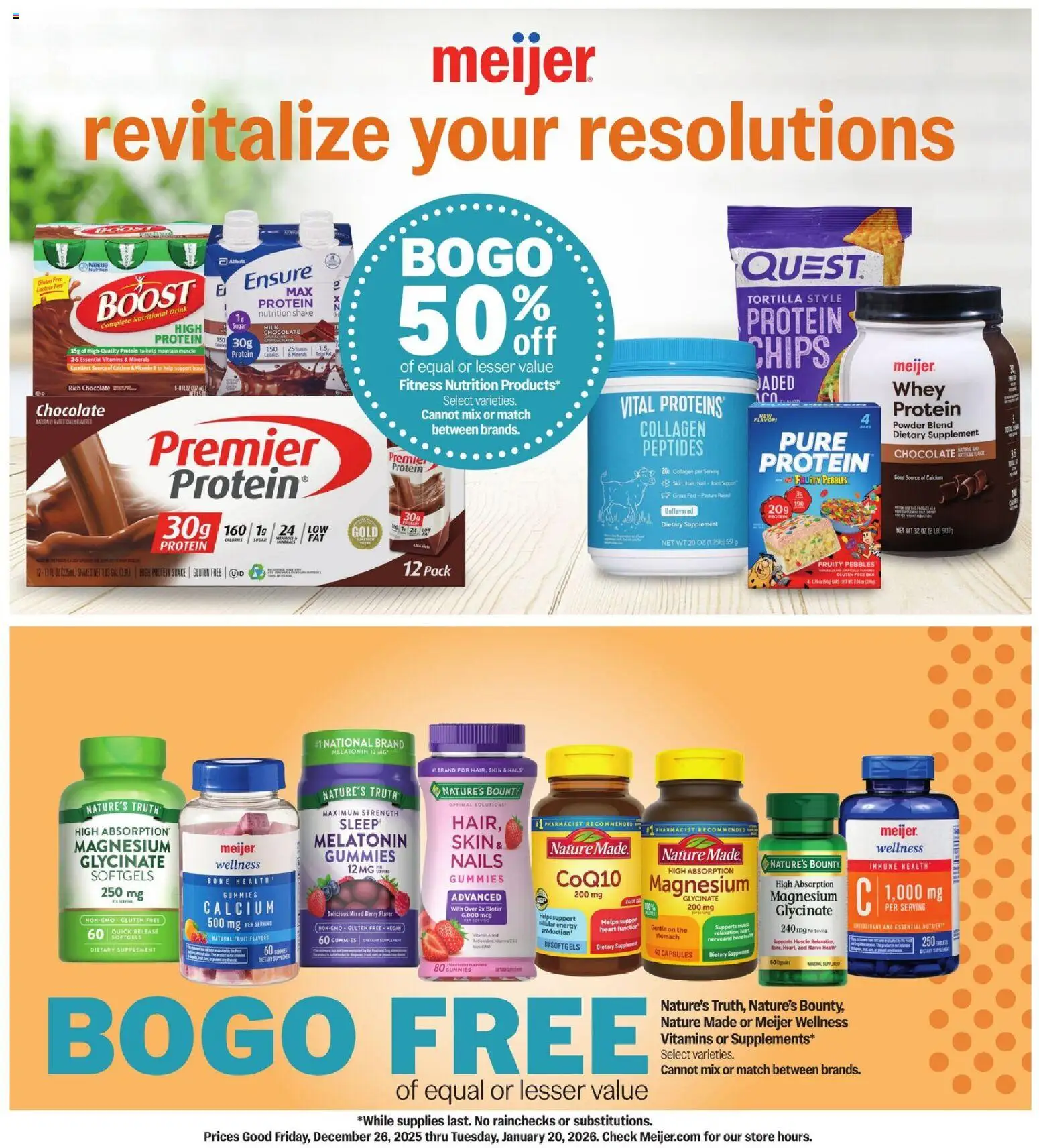 Ad Preview of Meijer Revitalize Your Resolutions from 12/26/2025