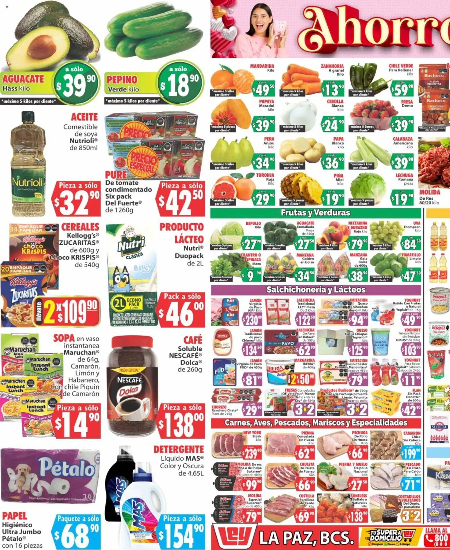 Vista previa las ofertas de la tienda Casa Ley - Folleto Autoservicio La Paz, BCS desde el 14/02/2026 - Café, Papa, Chile, Tomate, Pera, Cerdo, Paleta, Pimienta